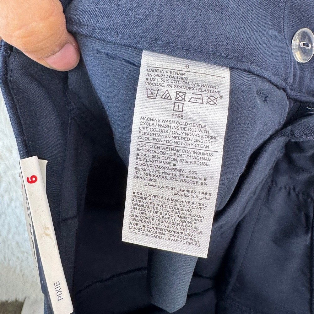 Old Navy Pixie High Rise Pants 6 Navy Blue Business Casual Professional Ankle - Picture 5 of 9